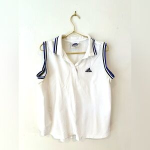 Adidas vintage y2k 90s sleeveless cotton shirt
